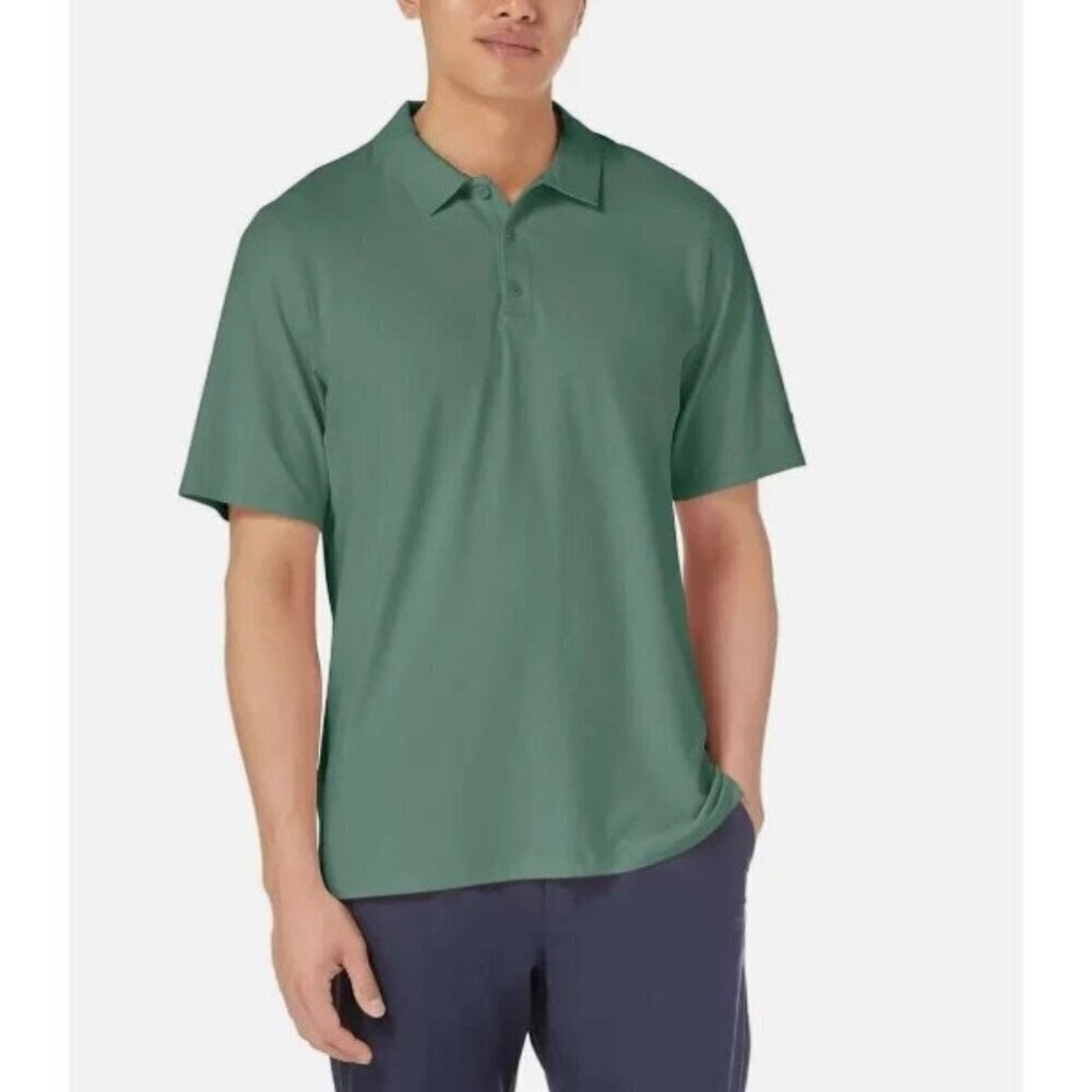 NEW Kirkland Signature Men's XL Green Active Polo Shirt
